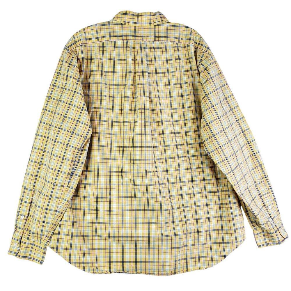 Polo Ralph Lauren Shirt Oxford Men's Size XL Yellow Plaid LS Button Down - Picture 2 of 8